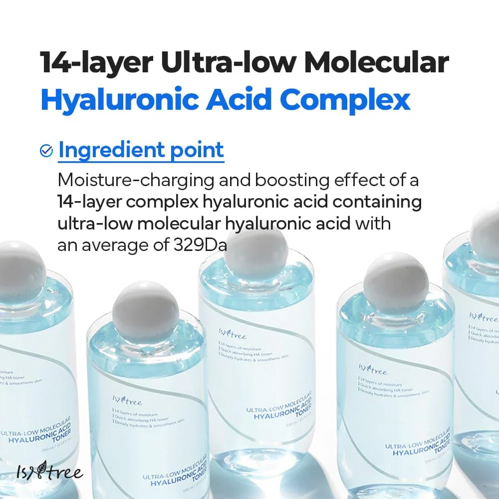 Isntree Ultra Low Molecular Hyaluronic Acid Toner 300ml - Image 4