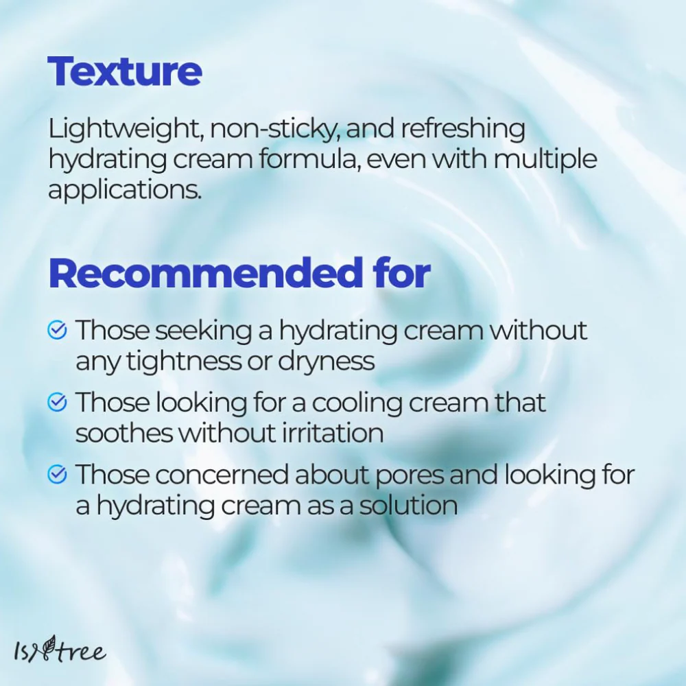 Isntree Ultra-Low Molecular Hyaluronic Acid Zinc Aqua Cream 80ml - Image 8