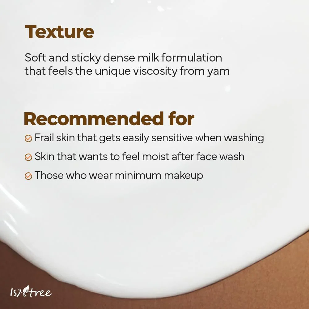 Isntree Yam Root Vegan Milk Cleanser 220ml - Image 7