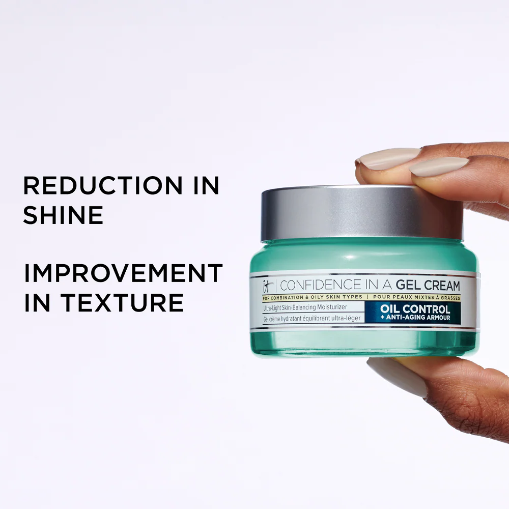 IT Cosmetics Confidence In A Gel Cream Oil Control + Anti-Ageing Ultra Light Skin Balancing Moisturiser 60ml - Image 6