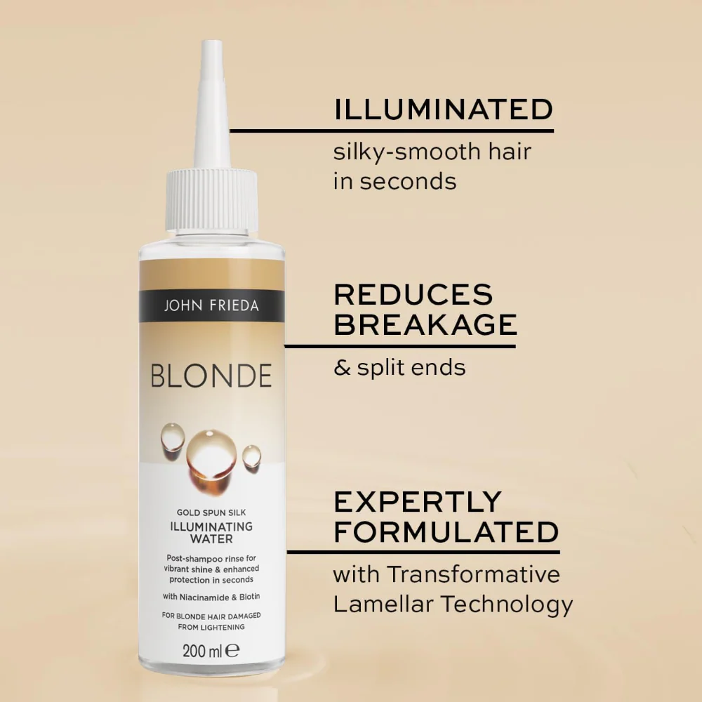 John Frieda Blonde Gold Spun Silk Illuminating Water 200ml - Image 2