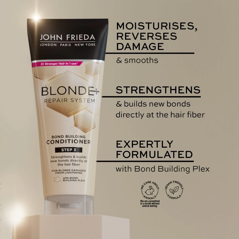 John Frieda Blonde+ Repair System Bond Building Conditioner 250ml - Image 2