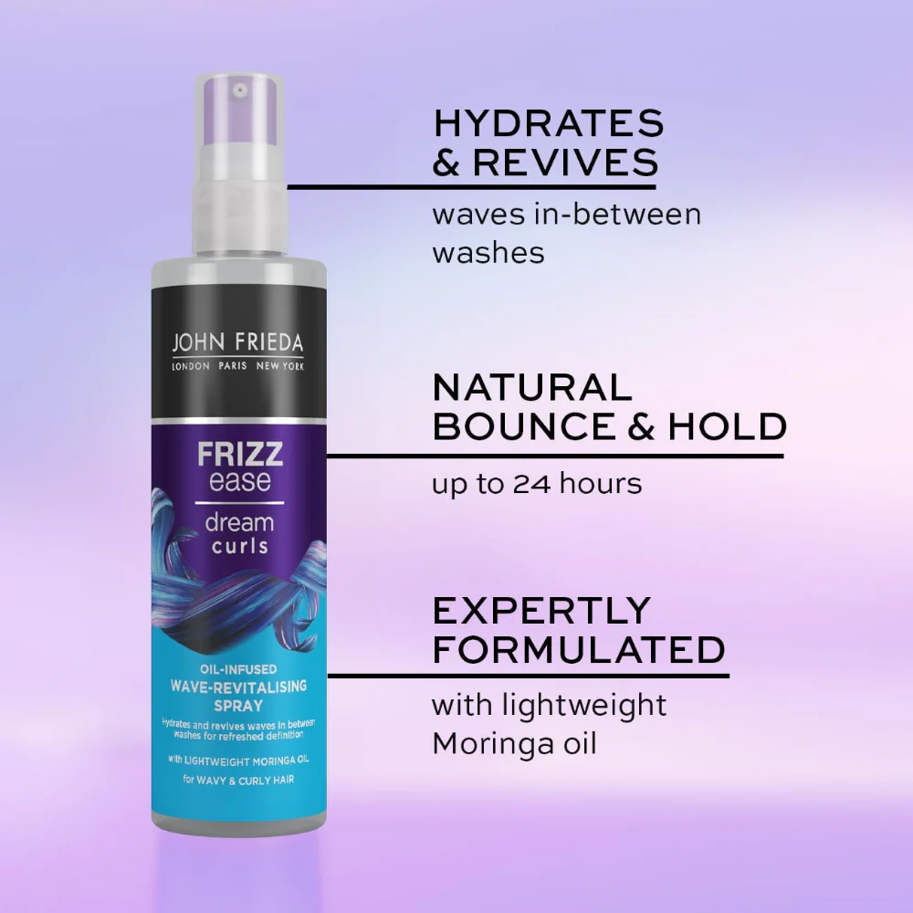 John Frieda Frizz Ease Dream Curls Oil Infused Wave-Revitalising Spray 150ml - Image 2
