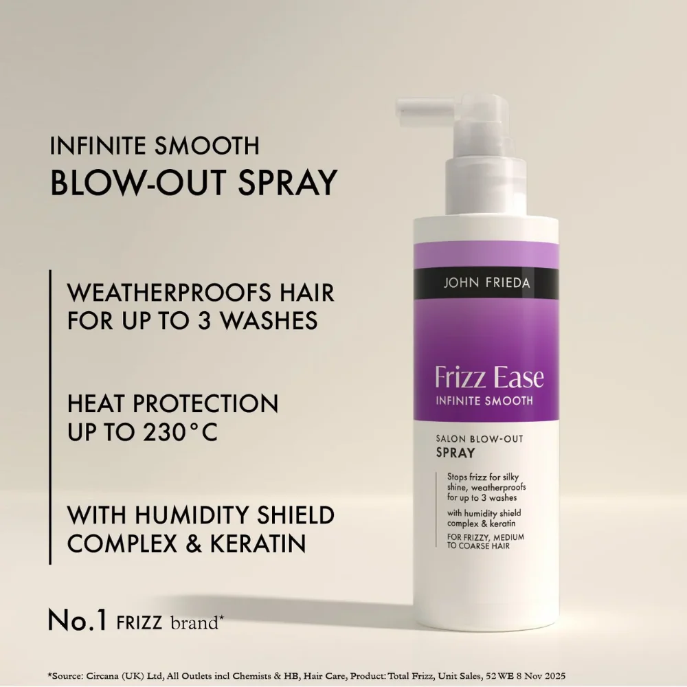 John Frieda Frizz Ease Infinite Smooth Salon Blow-Out Spray 50ml - Image 2