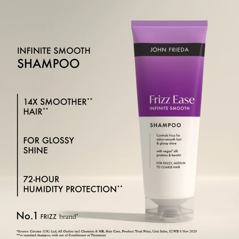 John Frieda Frizz Ease Infinite Smooth Shampoo 250ml - Image 2