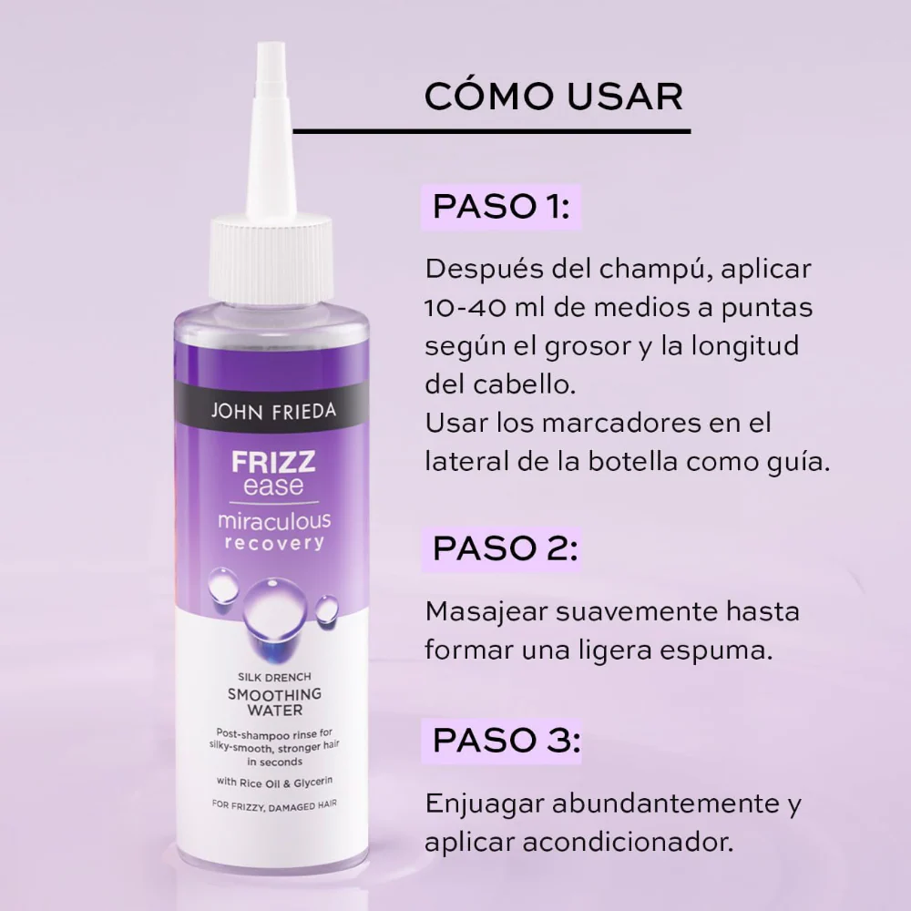John Frieda Frizz Ease Miraculous Recovery Silk Drench Smoothing Water 200ml - Image 2