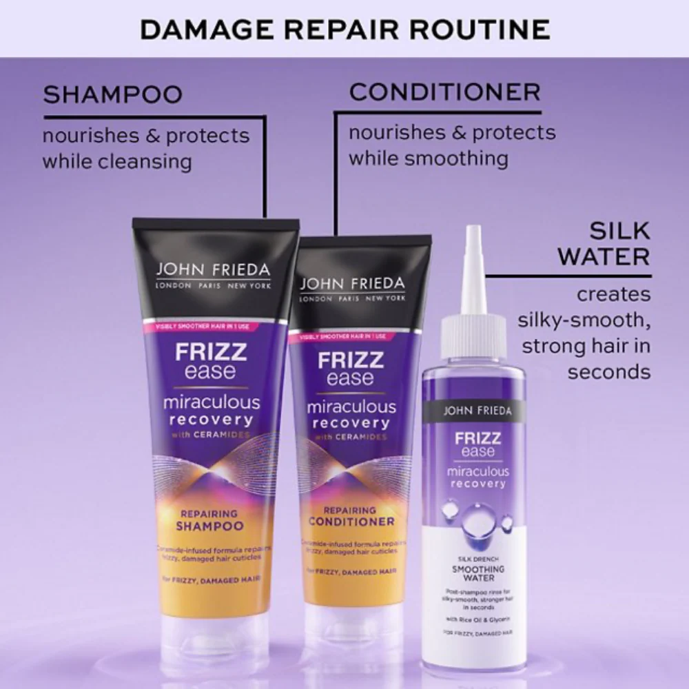 John Frieda Frizz Ease Miraculous Recovery Silk Drench Smoothing Water 200ml - Image 3