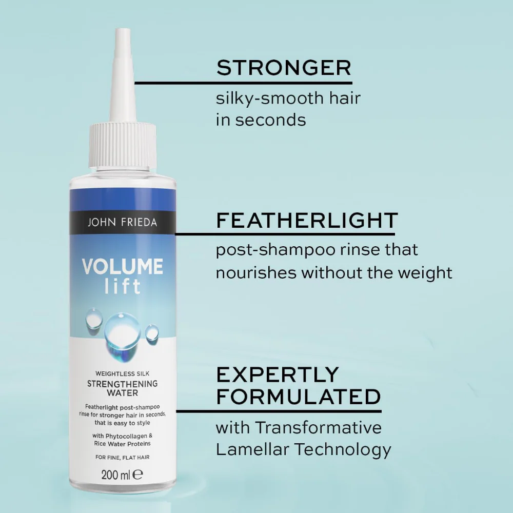 John Frieda Volume Lift Weightless Silk Strengthening Water 200ml - Image 2