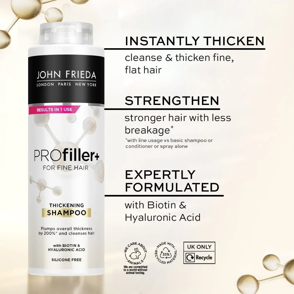 John Frieda Volume PROFiller+ Thickening Shampoo & Conditioner Twin 2 x 500ml - Image 4