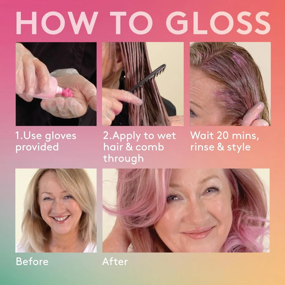 Josh Wood Colour Pink Semi-Permanent Treatment Gloss 100ml - Image 4