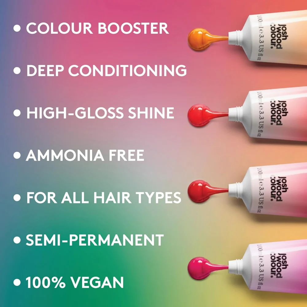 Josh Wood Colour Pink Semi-Permanent Treatment Gloss 100ml - Image 5