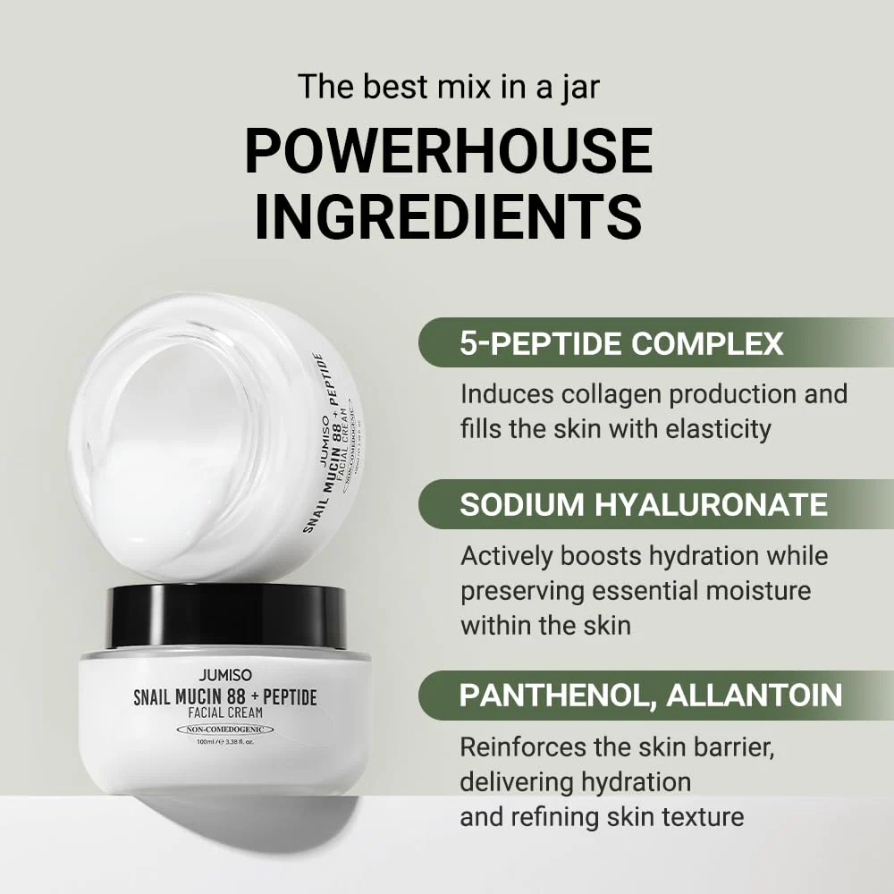 Jumiso Snail Mucin 88 + Peptide Facial Cream 100ml - Image 7