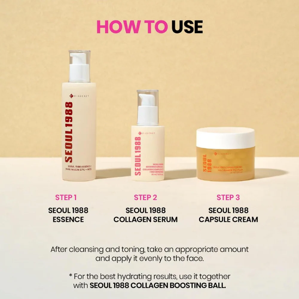 K-Secret Seoul 1988 Boosting Serum: Collagen Complex 7 & Red Ginseng 30g - Image 8