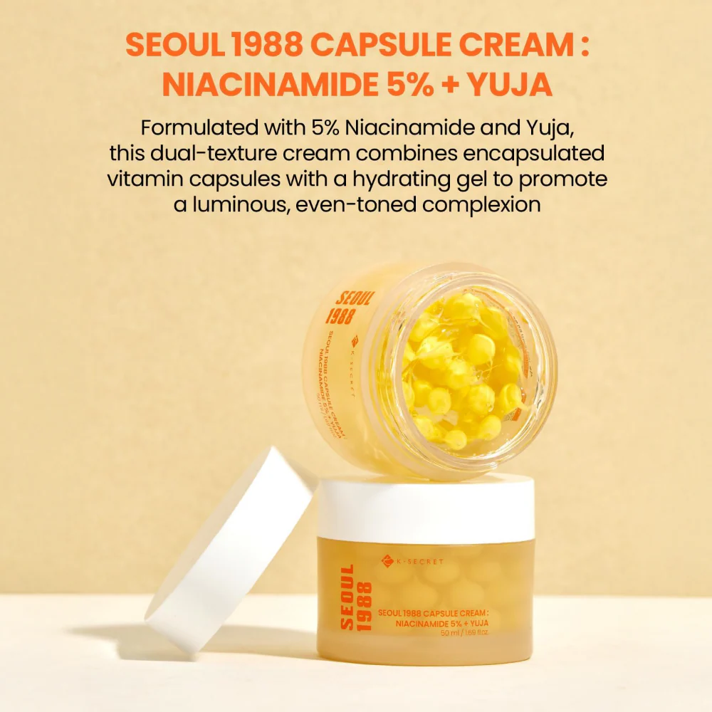 K-Secret Seoul 1988 Capsule Cream: Niacinamide 5% + Yuja 50g - Image 3