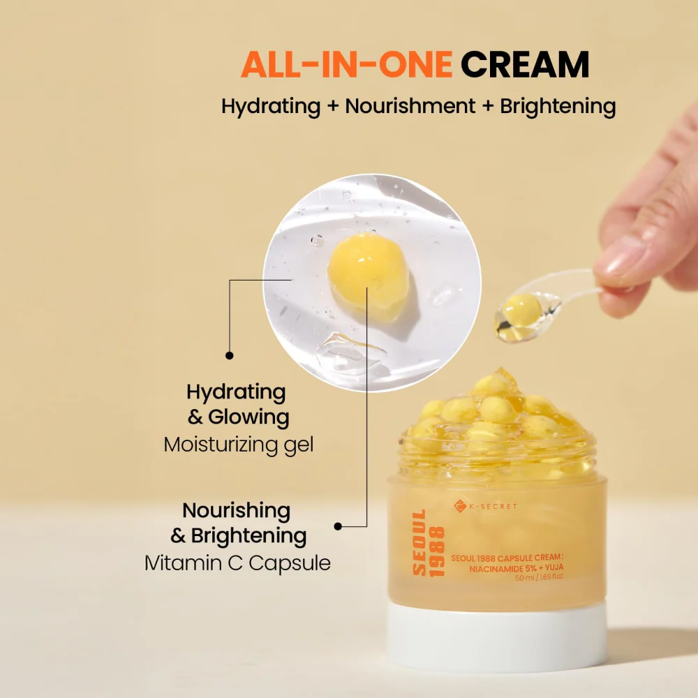 K-Secret Seoul 1988 Capsule Cream: Niacinamide 5% + Yuja 50g - Image 4