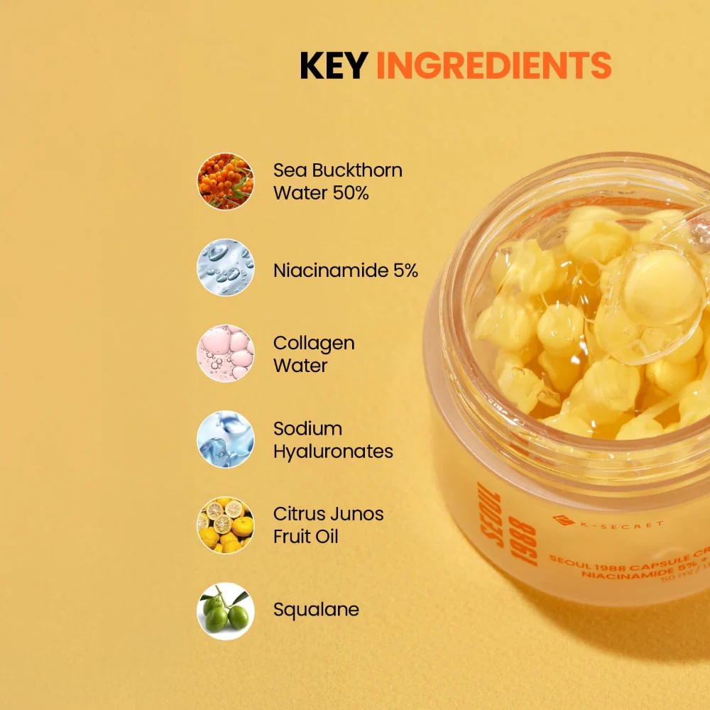 K-Secret Seoul 1988 Capsule Cream: Niacinamide 5% + Yuja 50g - Image 5