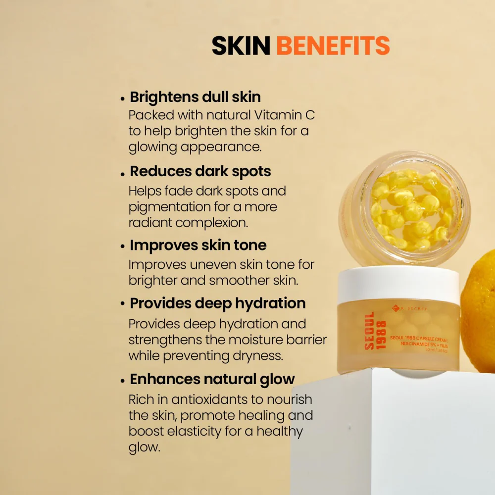 K-Secret Seoul 1988 Capsule Cream: Niacinamide 5% + Yuja 50g - Image 6