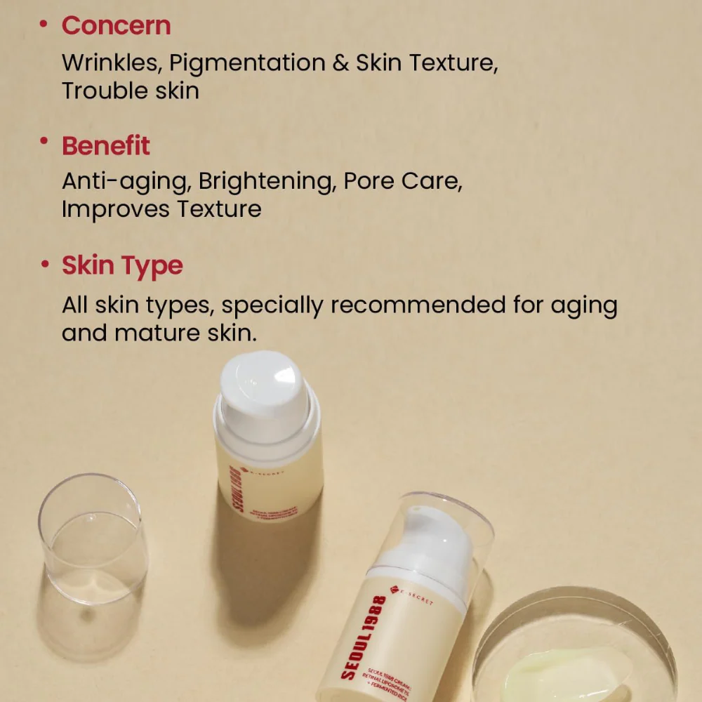 K-Secret Seoul 1988 Cream: Retinal Liposome + Fermented Rice 50ml - Image 5