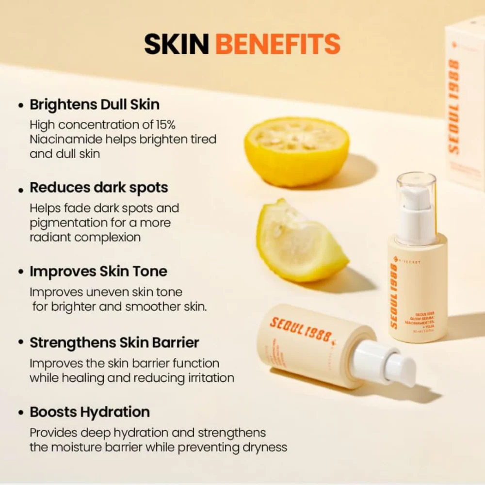 K-Secret Seoul 1988 Glow Serum: Niacinamide 15% + Yuja 30g - Image 3