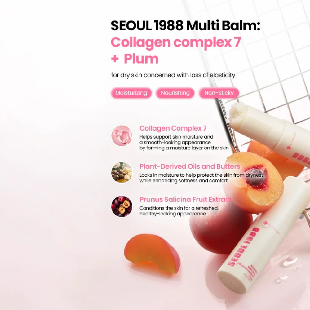 K-Secret Seoul 1988 Multi Balm: Collagen Complex 7 + Plum 10.7g - Image 2