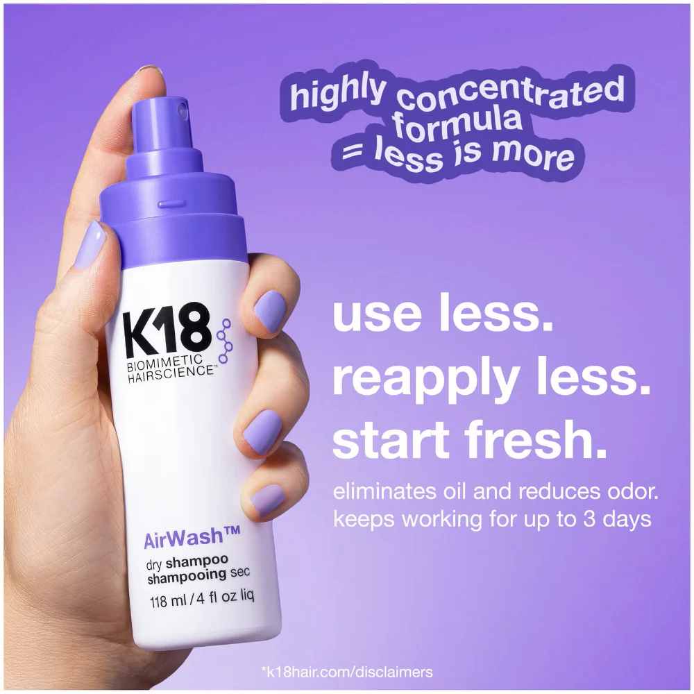 K18 Biomimetic Hairscience AirWash Dry Shampoo 118ml - Image 11