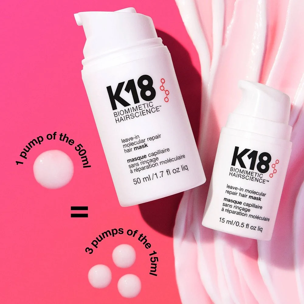 K18 Biomimetic Hairscience Leave-In Molecular Repair Hair Mask 15ml - Image 2