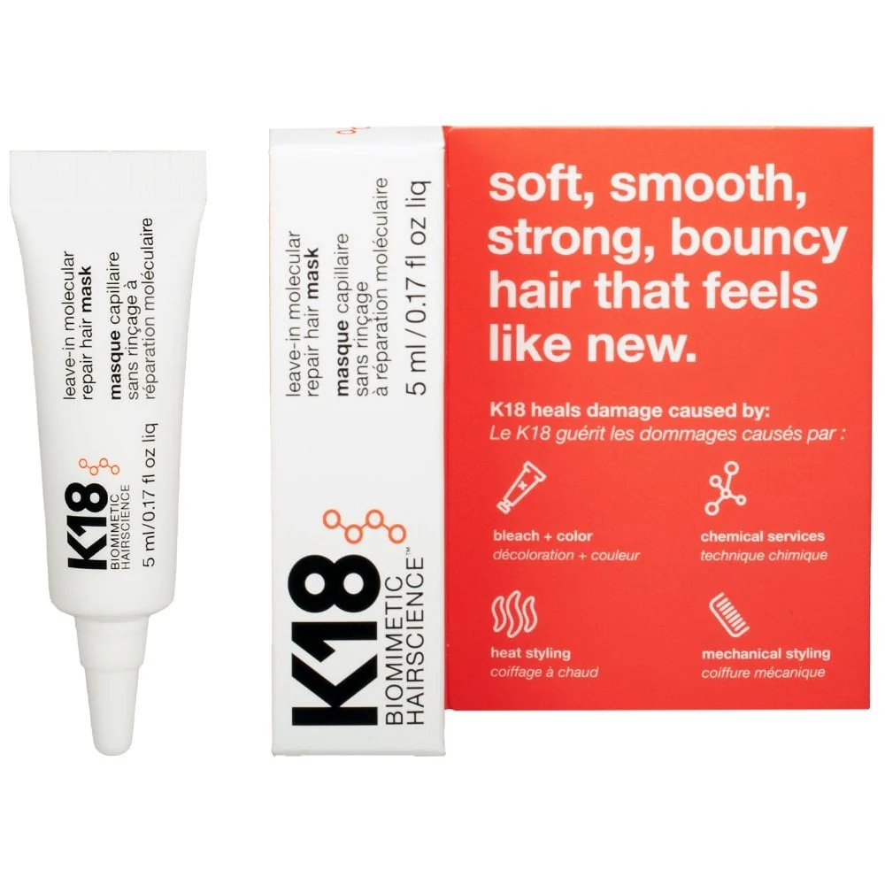 K18 Biomimetic Hairscience Leave-In Molecular Repair Hair Mask 5ml - Image 2