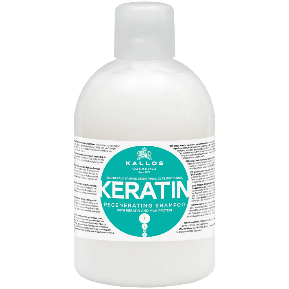 Kallos Cosmetics Keratin Regenerating Shampoo & Hair Mask Twin 2 x 1000ml - Image 2