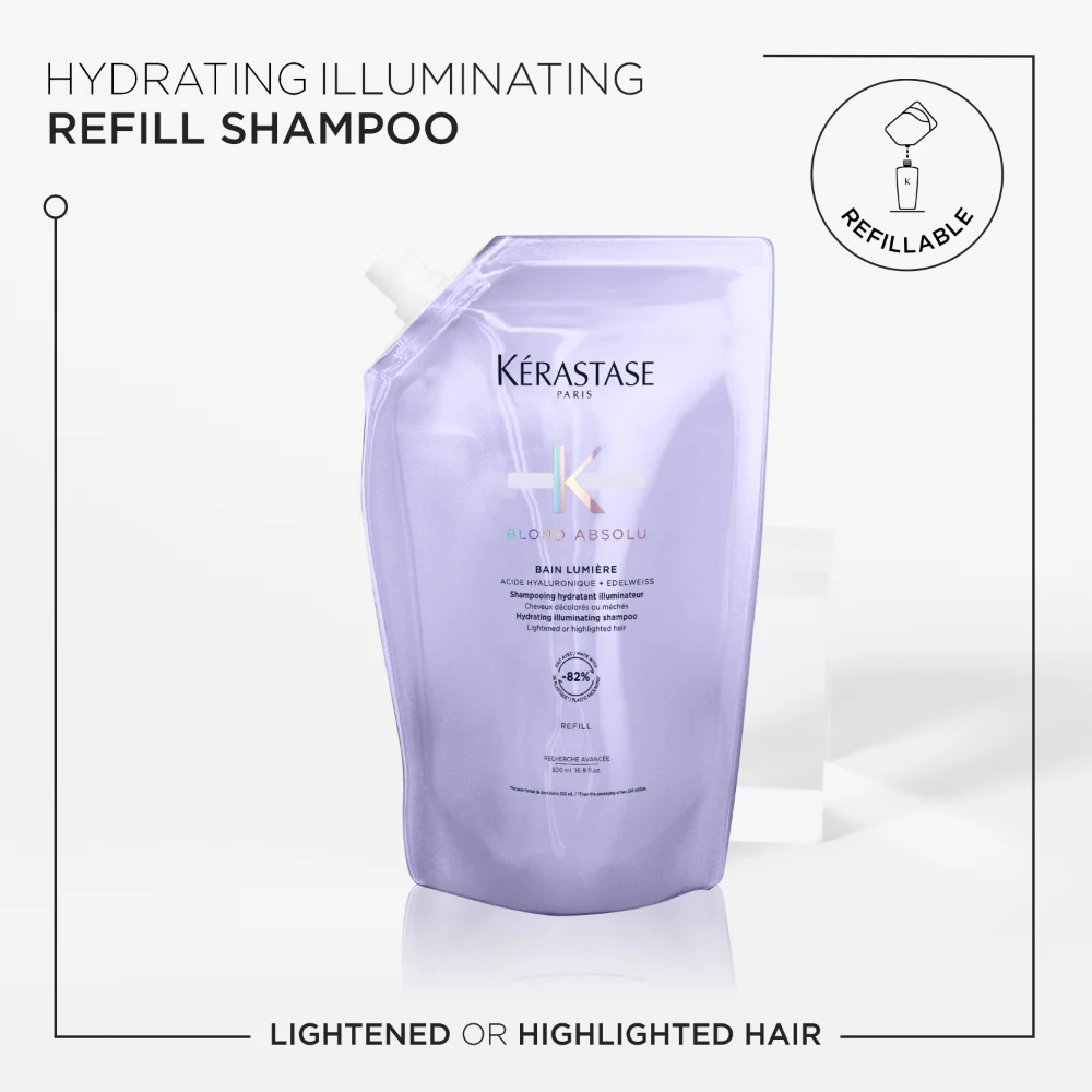Kérastase Blond Absolu Bain Lumiere Hydrating Illuminating Shampoo Refill Pouch 500ml - Image 2