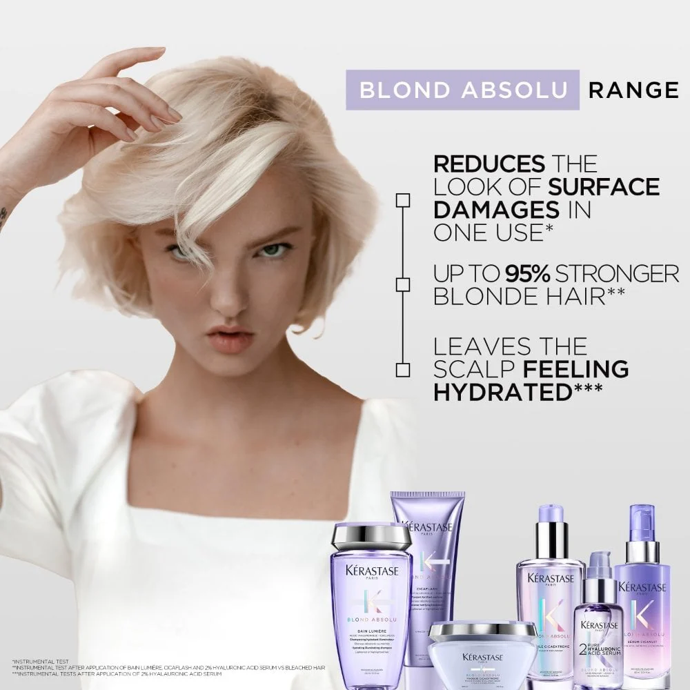 Kérastase Blond Absolu Bain Ultra-Violet Anti-Brass Purple Shampoo 250ml & Cicaflash Treatment 250ml Twin - Image 5
