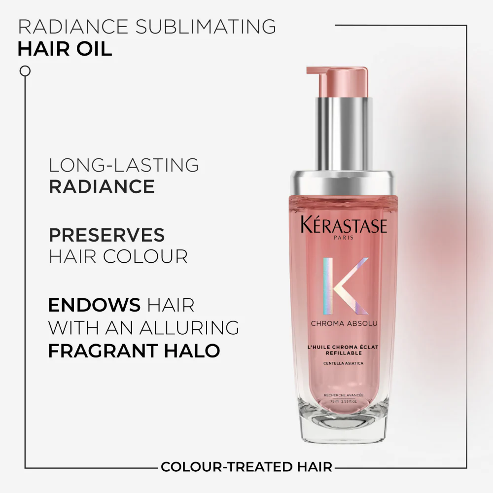 Kérastase Chroma Absolu L'Huile Chroma Eclat Radiance Sublimating Hair Oil Refillable Bottle 75ml - Image 3