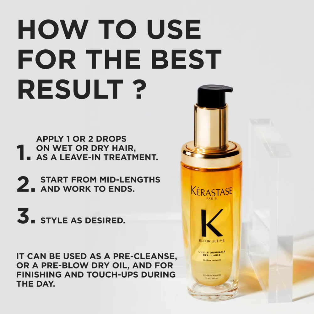 Kérastase Elixir Ultime L'Huile Originale Hair Oil 75ml - Image 7