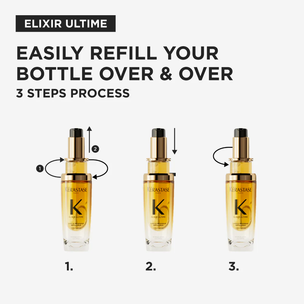 Kérastase Elixir Ultime L'Huile Originale Hair Oil Refill 75ml - Image 10