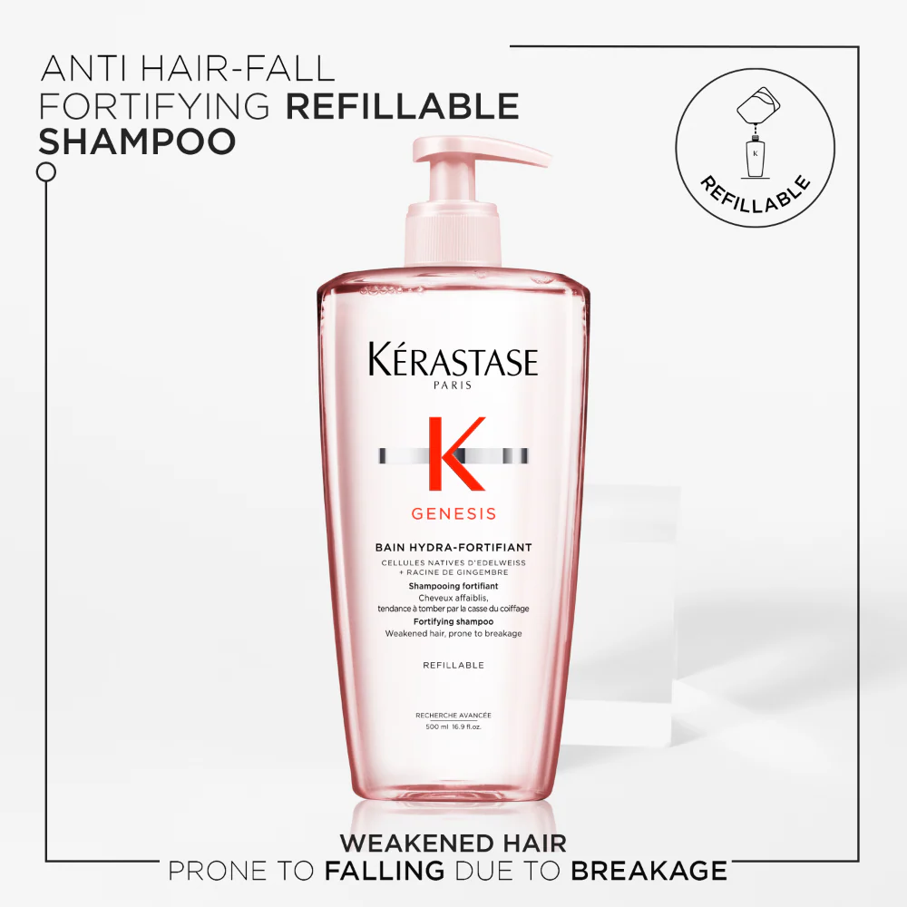 Kérastase Genesis Bain Hydra-Fortifiant Anti Hair-Loss Shampoo Refill Bottle 500ml - Image 2
