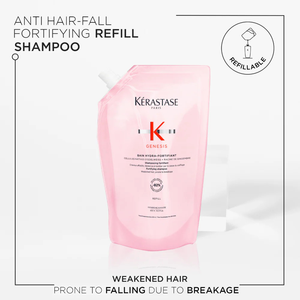 Kérastase Genesis Bain Hydra-Fortifiant Anti Hair-Loss Shampoo Refill Pouch 500ml - Image 2