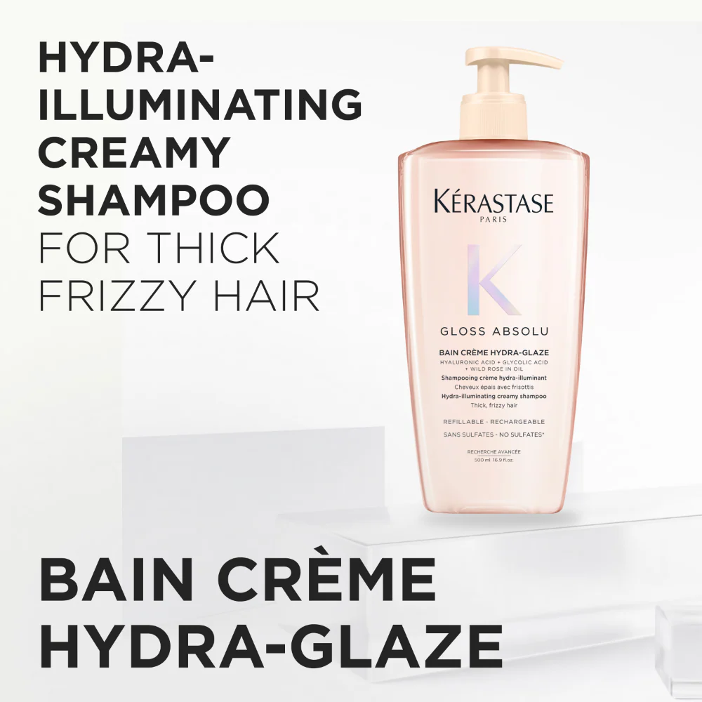 Kérastase Gloss Absolu Bain Crème Hydra-Glaze Hydra-Illuminating Creamy Shampoo 500ml - Image 7