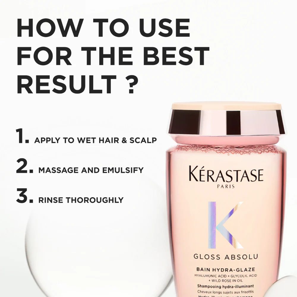 Kérastase Gloss Absolu Bain Hydra-Glaze Hydra-Illuminating Shampoo 250ml - Image 7