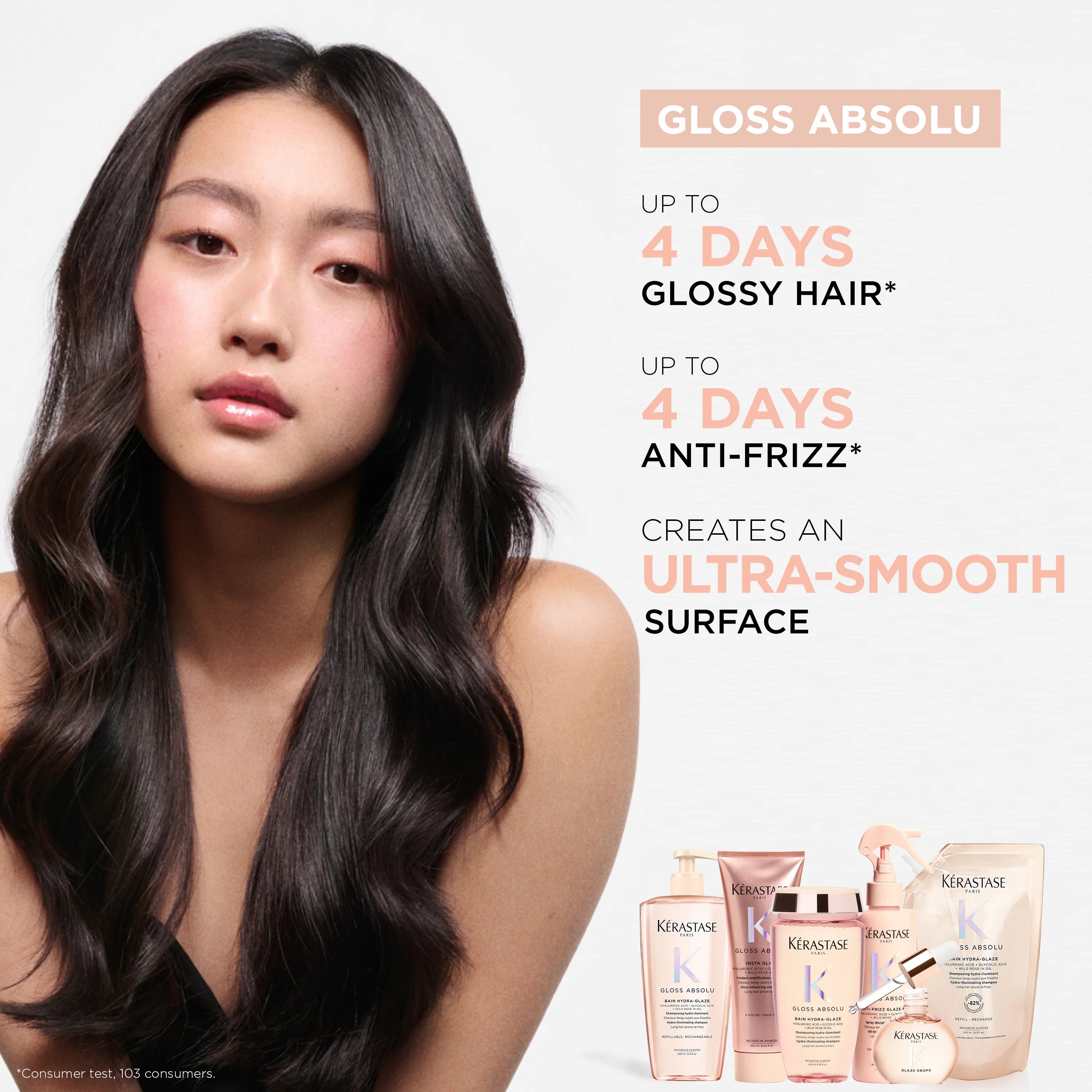 Kérastase Gloss Absolu Bain Hydra-Glaze Hydra-Illuminating Shampoo Refill Pouch 500ml & Refillable Bottle 500ml Twin - Image 2