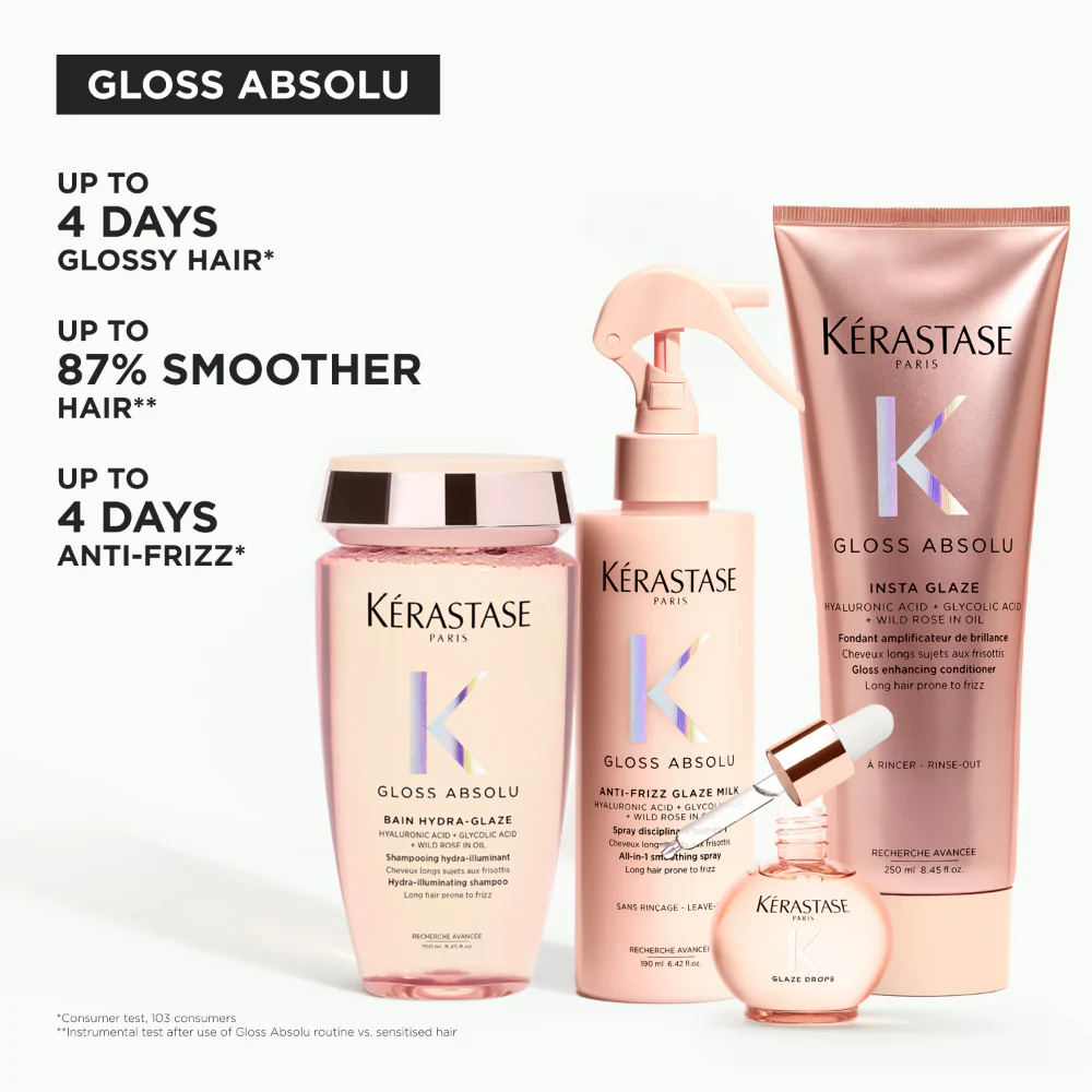 Kérastase Gloss Absolu Glaze Drops Hair Oil with Wild Rose 45ml - Image 6