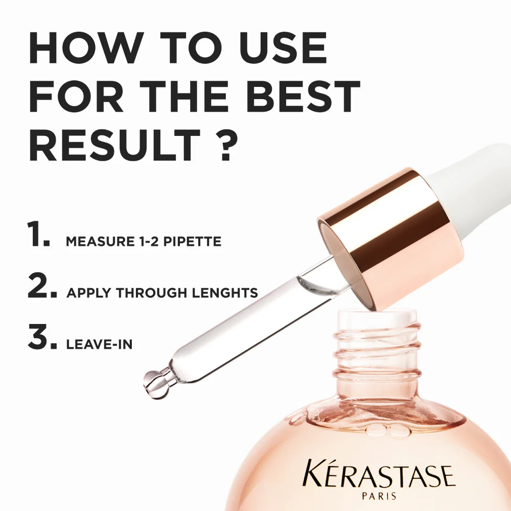 Kérastase Gloss Absolu Glaze Drops Hair Oil with Wild Rose 45ml - Image 7