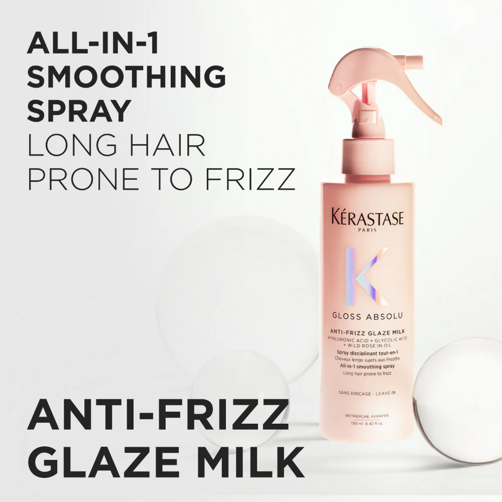 Kérastase Gloss Absolu Spray Disciplinant Anti-Frizz Glaze Milk All-In-One Smoothing Spray 190ml - Image 8