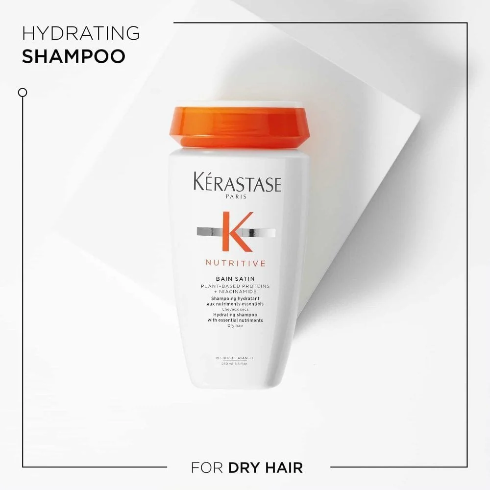 Kérastase Nutritive Bain Satin Hydrating Shampoo 250ml & Nutritive Lait Vital High Nutrition Ultra-Light Conditioner 200ml Twin - Image 2