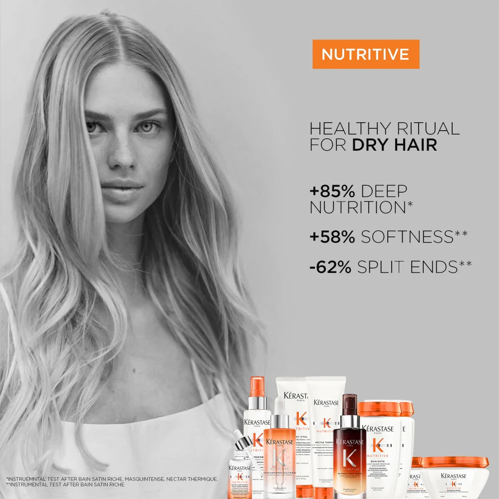 Kérastase Nutritive Bain Satin Riche High Nutrition Rich Shampoo Refillable Bottle 500ml - Image 5