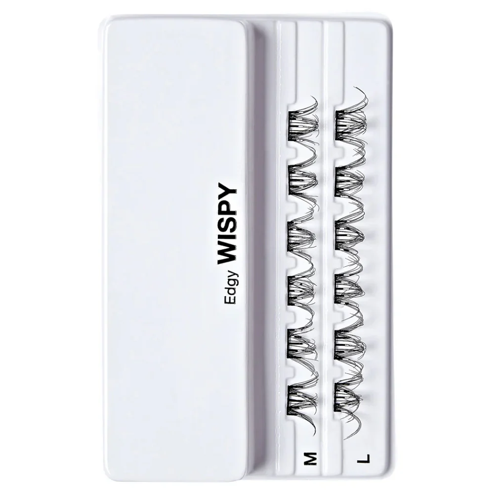 Kiss imPress Press-On Falsies Individual Lashes Black 09 Edgy Wispy 12 Clusters - Image 4