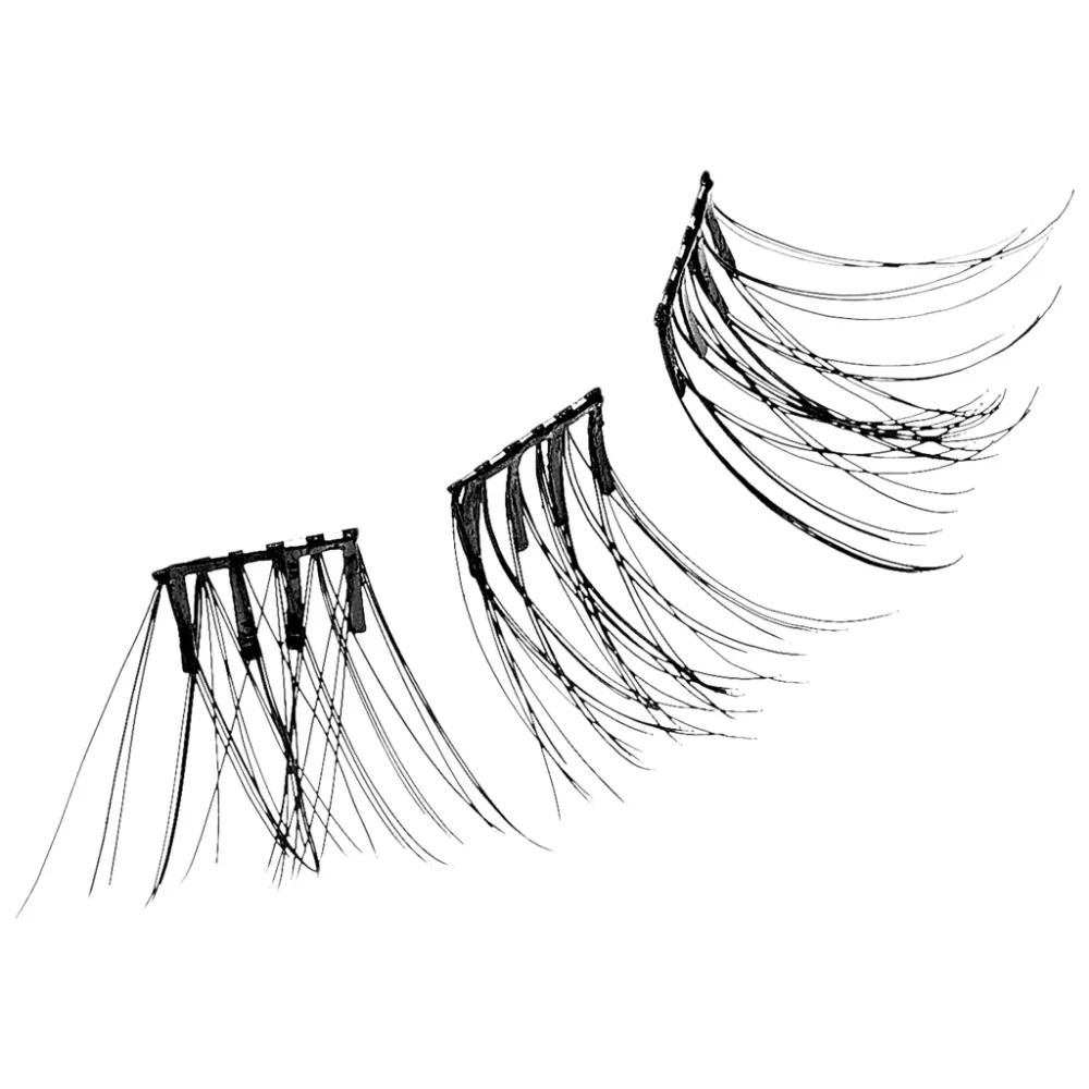 Kiss imPress Press-On Falsies Individual Lashes Black Classy 12 Clusters - Image 2