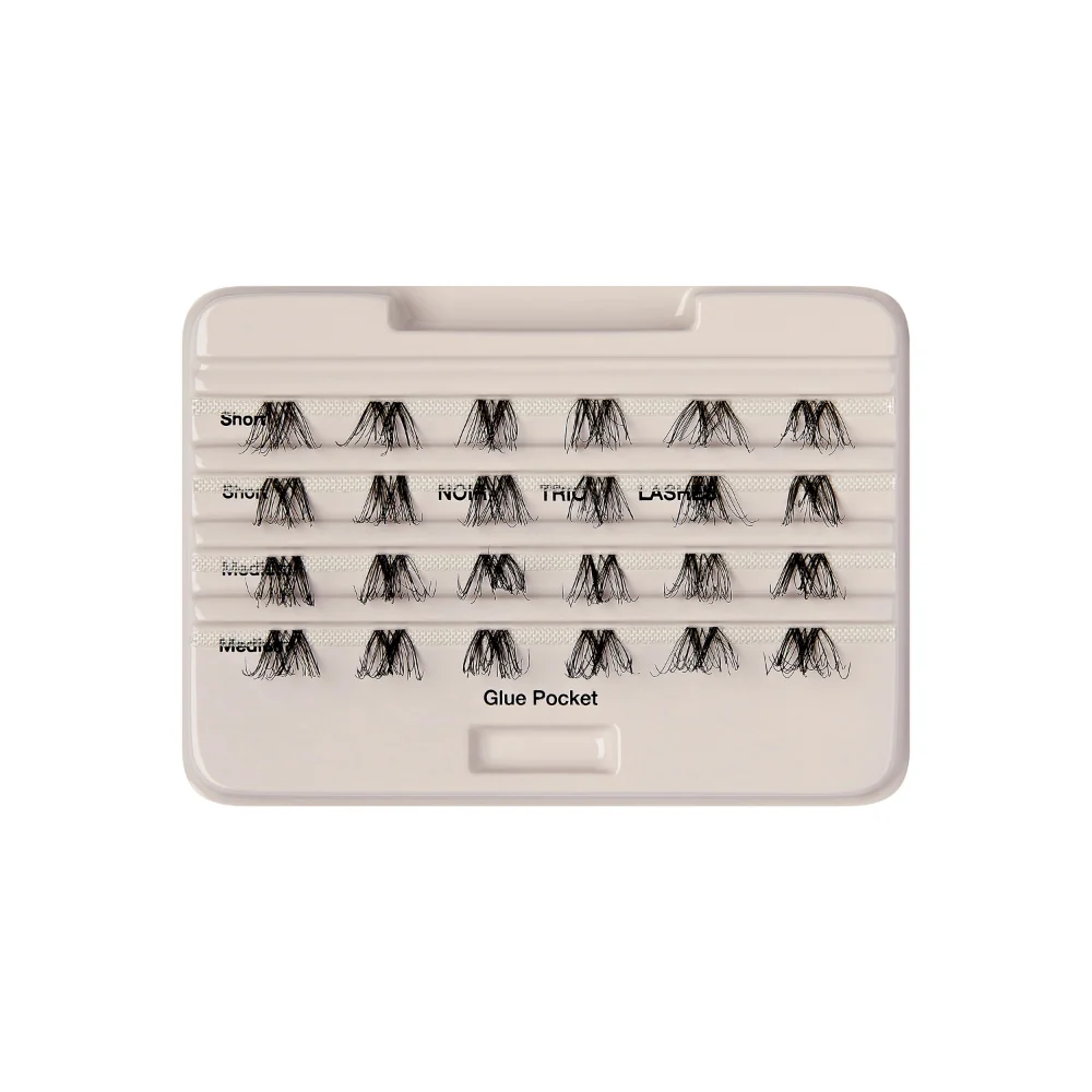 Kiss The New Natural Trio Noir Individual Lashes Black 24 Clusters - Image 3