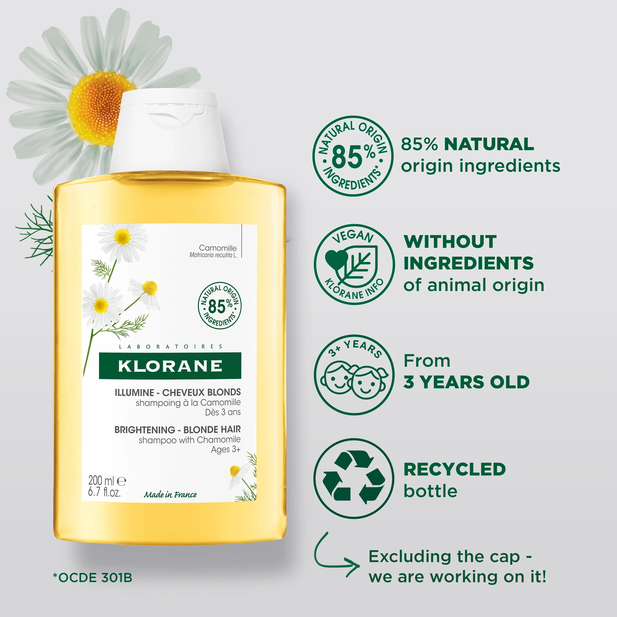 Klorane Brightening Shampoo 200ml - Image 3