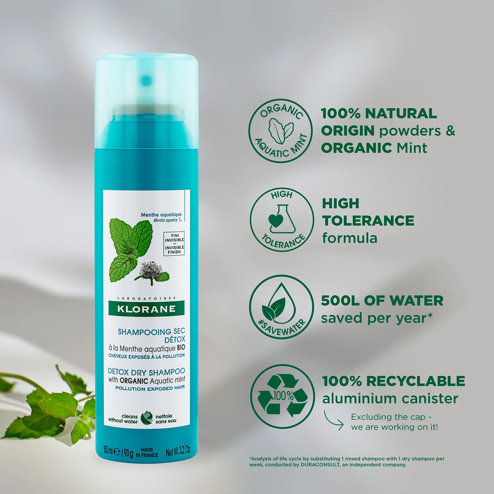 Klorane Detox Dry Shampoo 150ml - Image 3