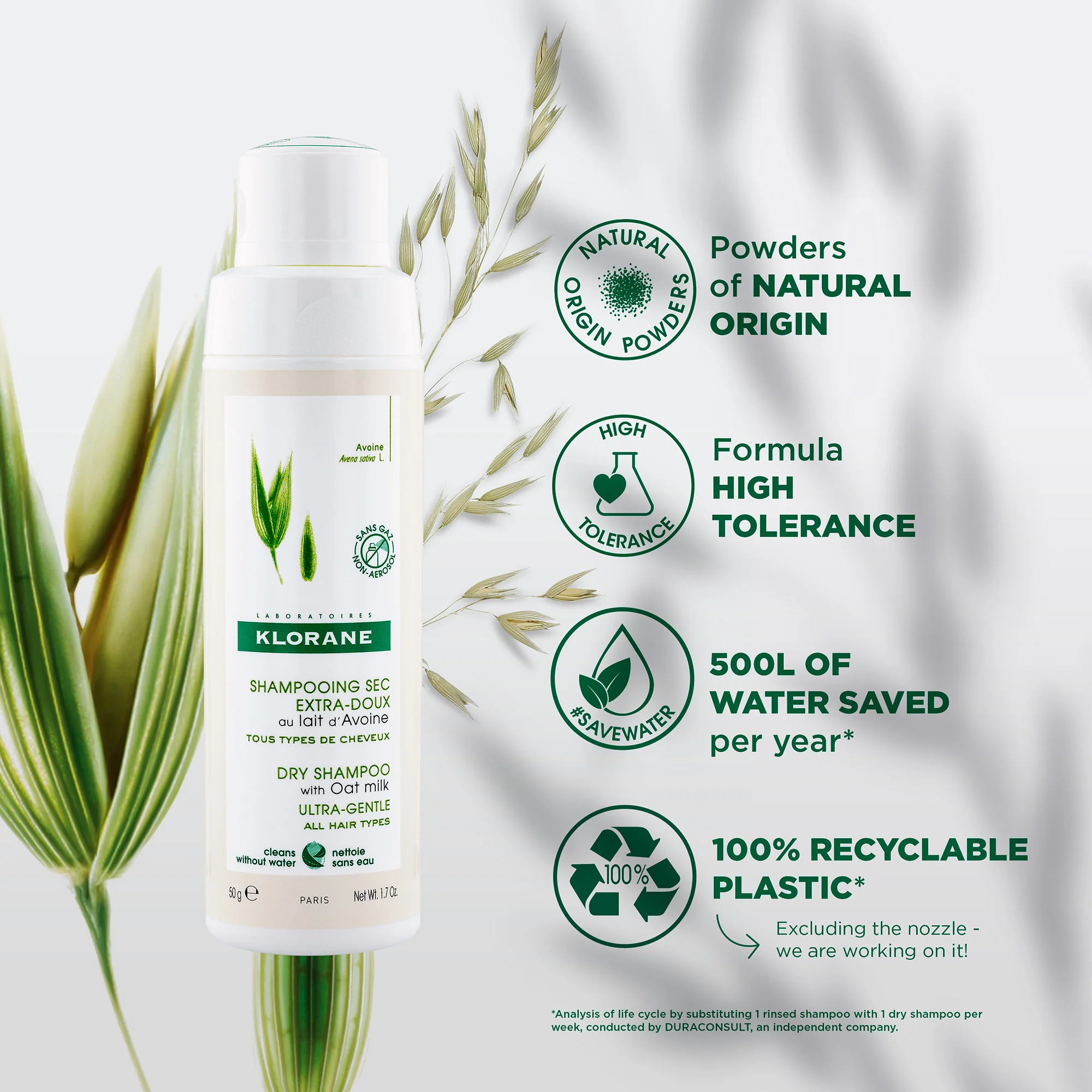 Klorane Eco-Friendly Dry Shampoo 50g - Image 3