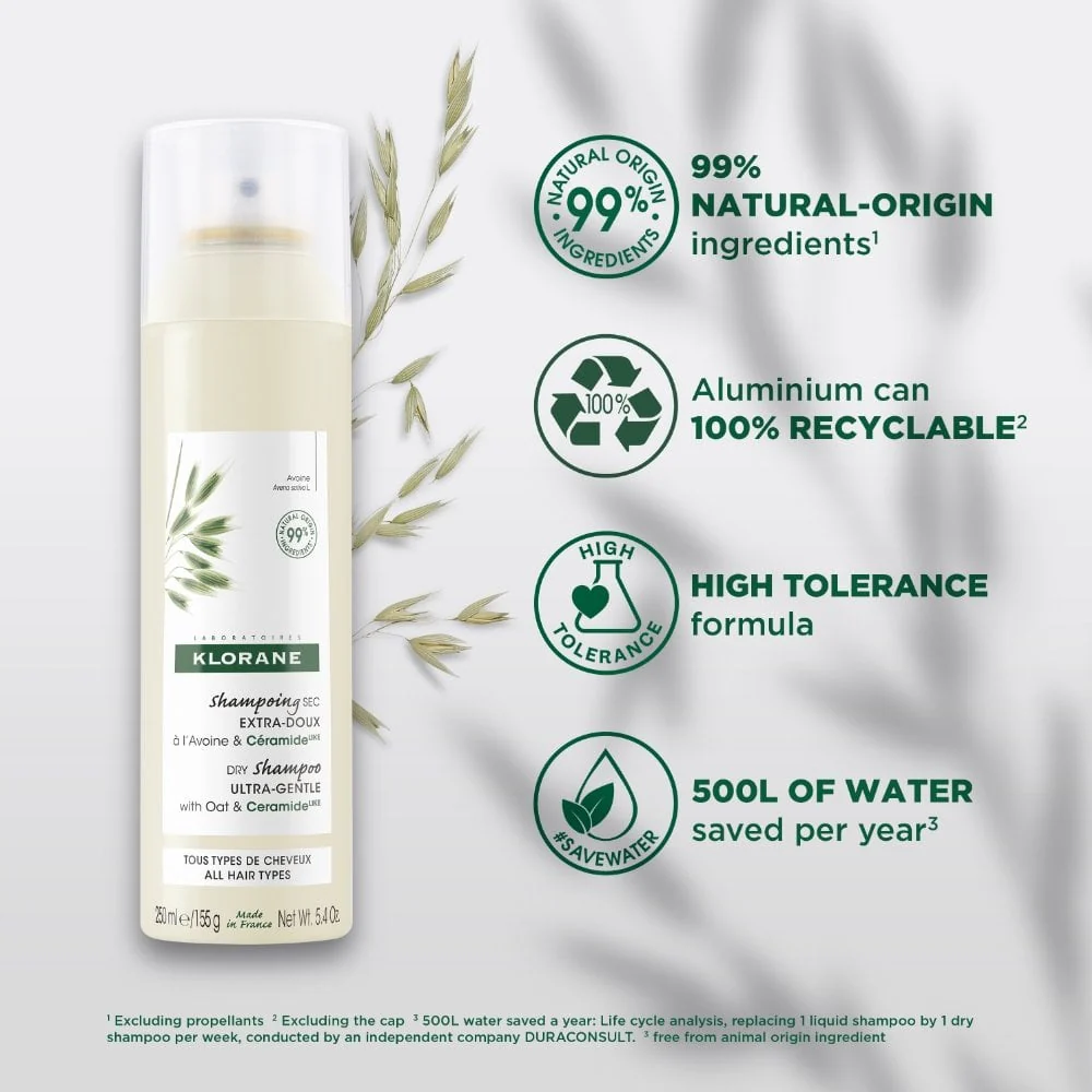 Klorane Extra-Gentle Dry Shampoo 250ml - Image 4